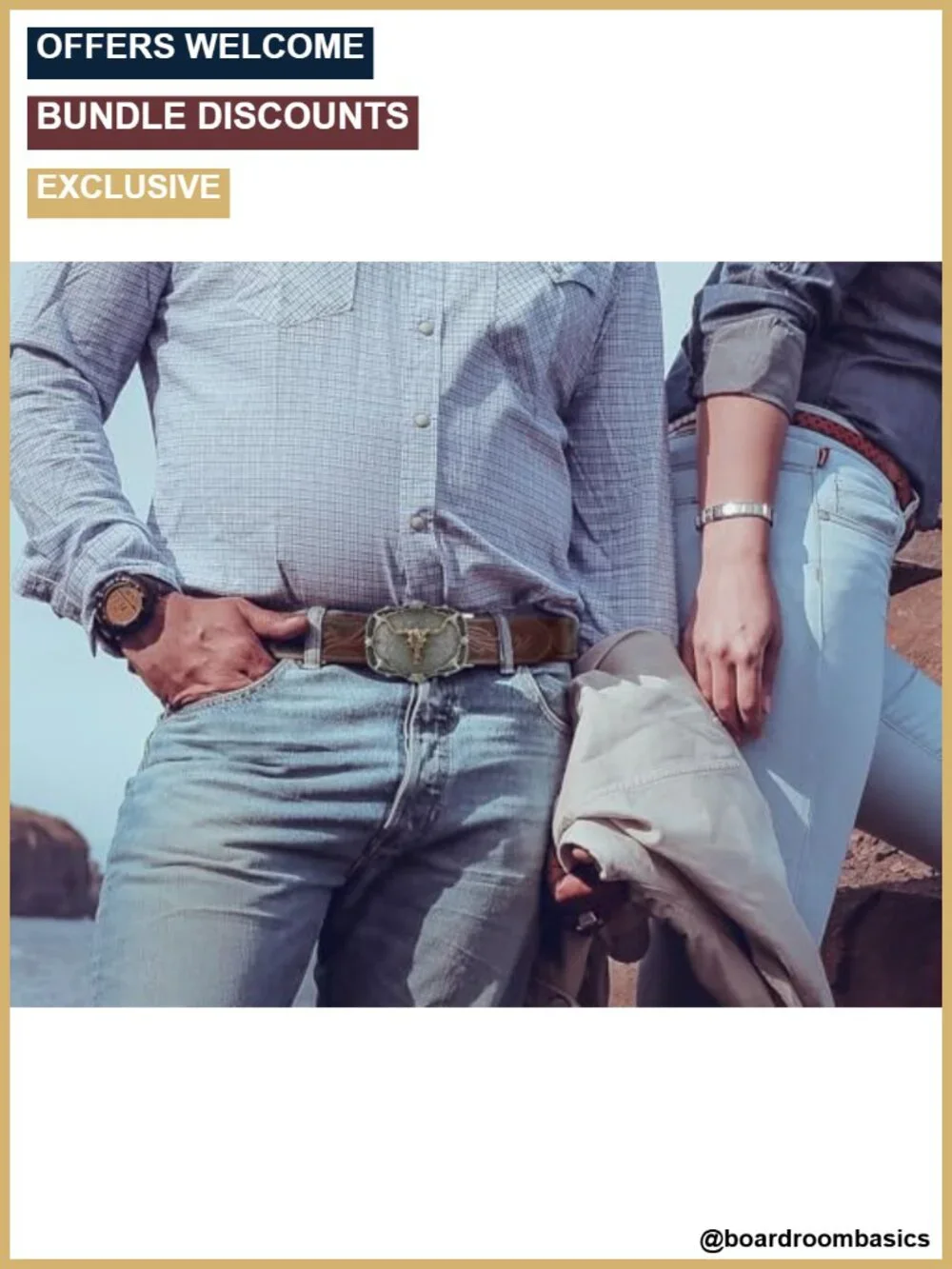 Men's Ratchet Leather Belt with Automatic Buckle, Hole-less Western Cowboy,